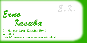 erno kasuba business card